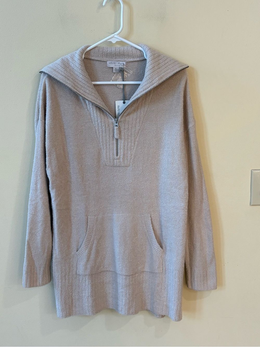 Barefoot Dreams High Rib Half Zip Tunic Top